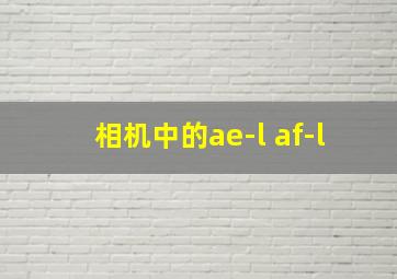 相机中的ae-l af-l